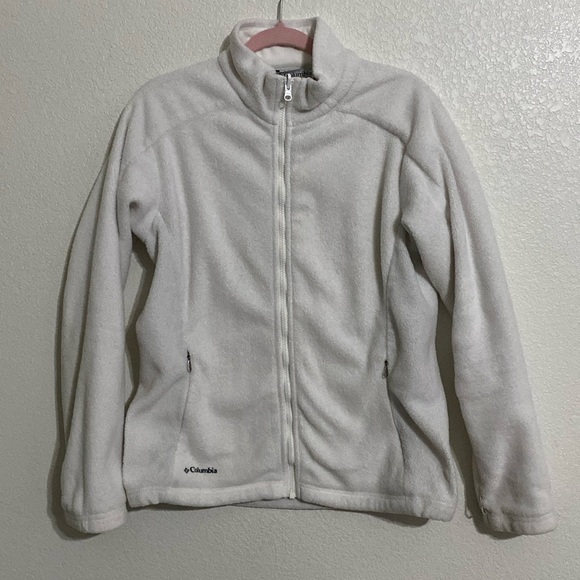 COLUMBIA Women’s Reversible Full Zip Ivory Jacket Size L - Picture 1 of 8